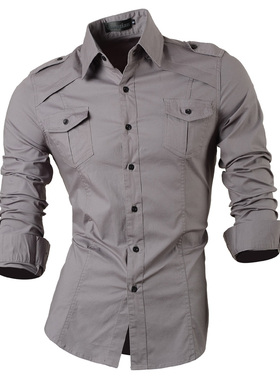 jeansian Spring Autumn Features Shirts Men Casual  Shirt New