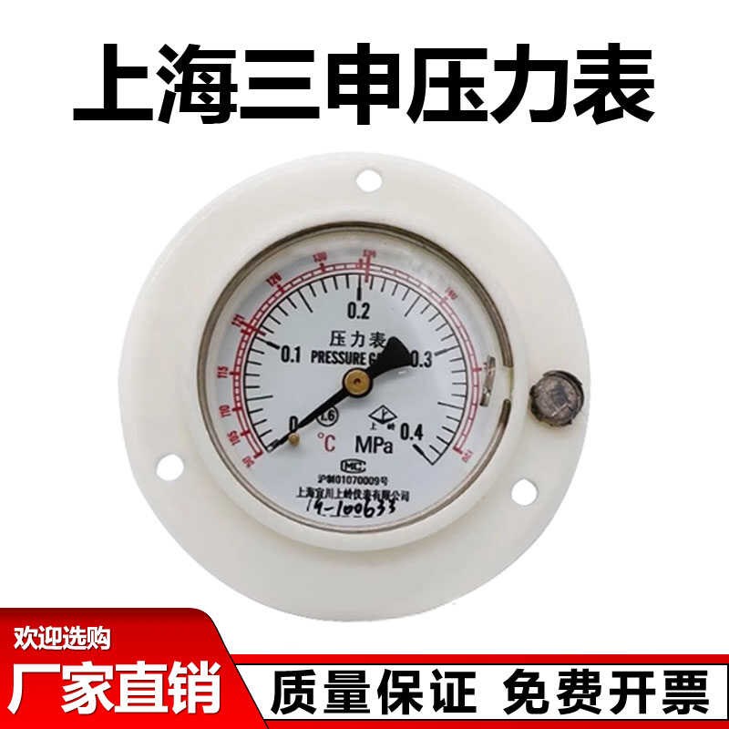 宜川上岭0-0.4MPA压力表150度三申YM50 75 100立式压力灭菌器配件