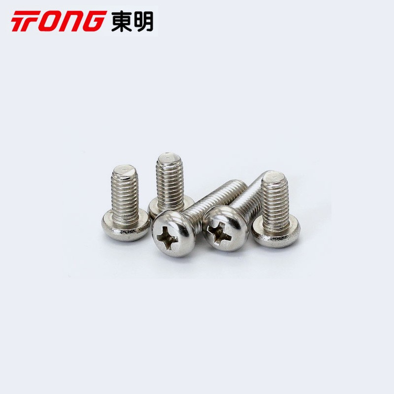 小盘头十字槽圆头螺丝机螺钉304不锈钢GB823精密小圆头螺钉M6M8