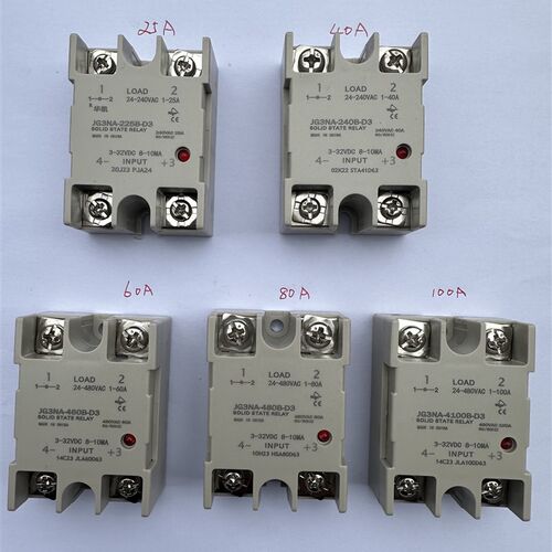 单相SSR固态继电器JG3NA-4100B-D3 25A 40A 60A 80A 100A HR-60DA
