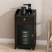 移动小茶几家用实木茶台边柜烧水壶一体泡茶桌茶水柜茶具置物架子