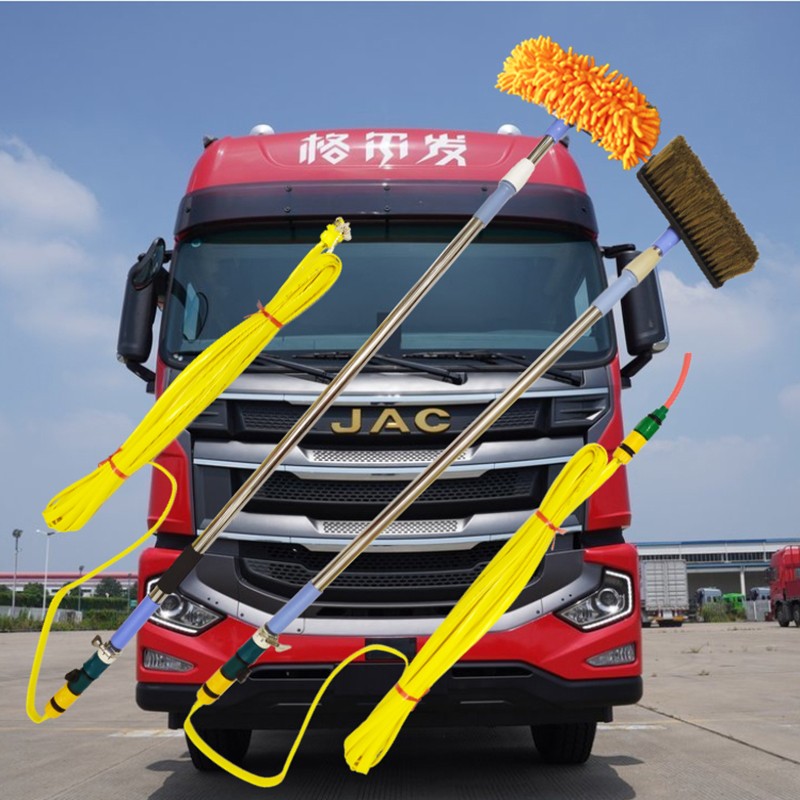 大货车洗车刷子不伤车长杆加厚伸缩通水拖把卡车专用擦车用品毛刷