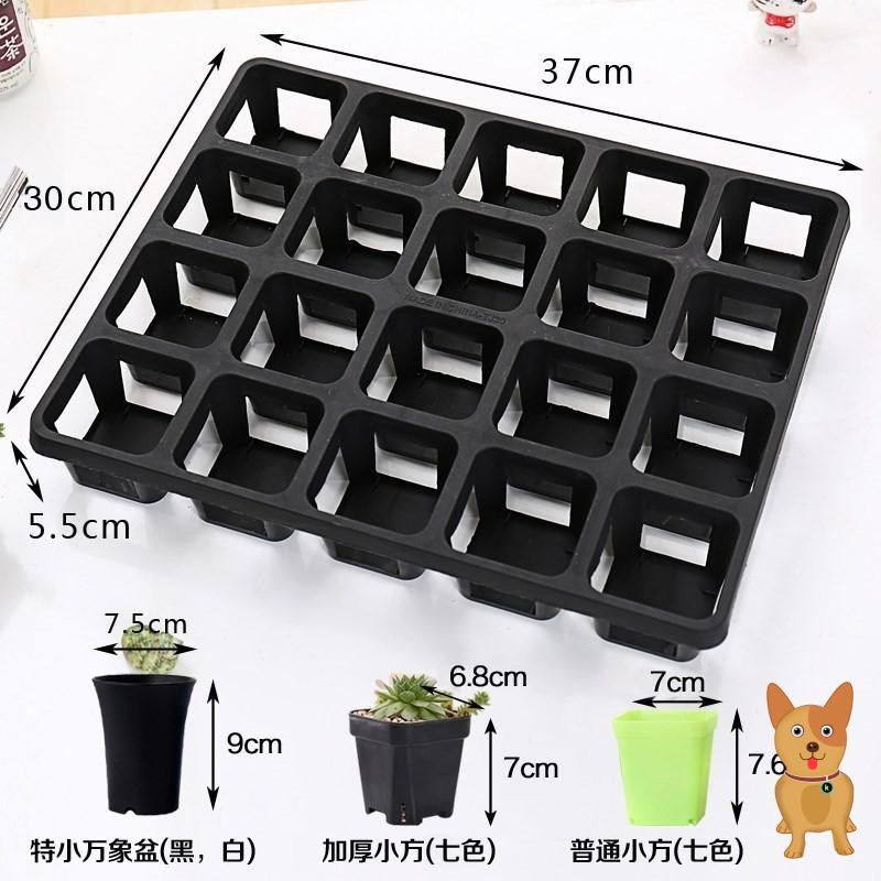 多肉花盆托架植物塑料方透气塑料小黑方小彩方格架子加厚塑料花架