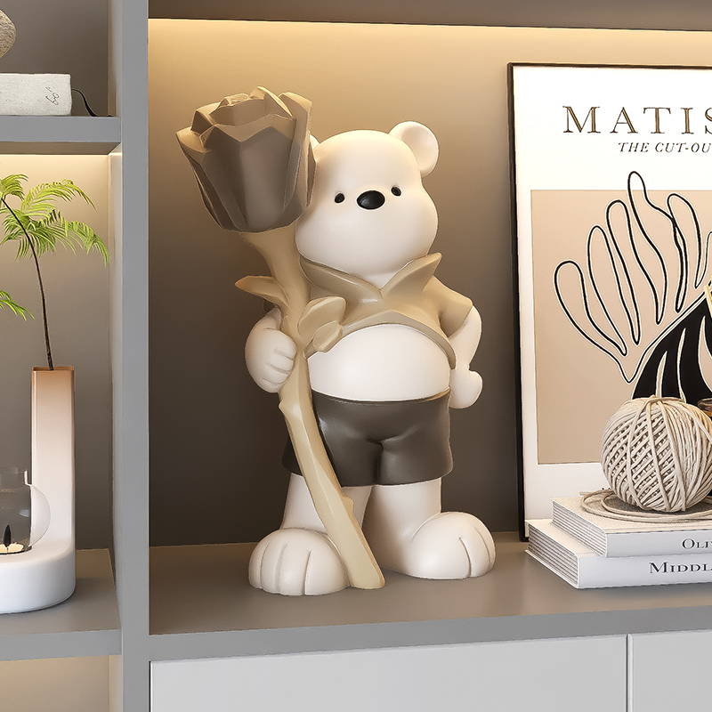 速发熊感面摆件品奢高级桌客厅玄关电视柜酒柜家居装饰轻生日礼物