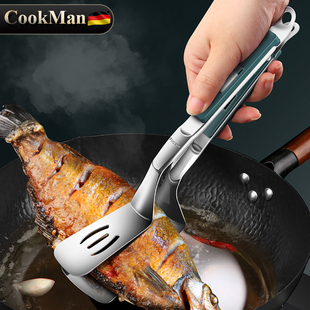 速发04不子钢煎鱼铲子夹翻锈鱼炸鱼神器多功能牛排夹煎饼夹厨房煎