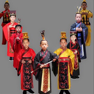 速发男古装汉服童课本剧西门豹治邺演表衣装少儿大臣皇官绅出演服