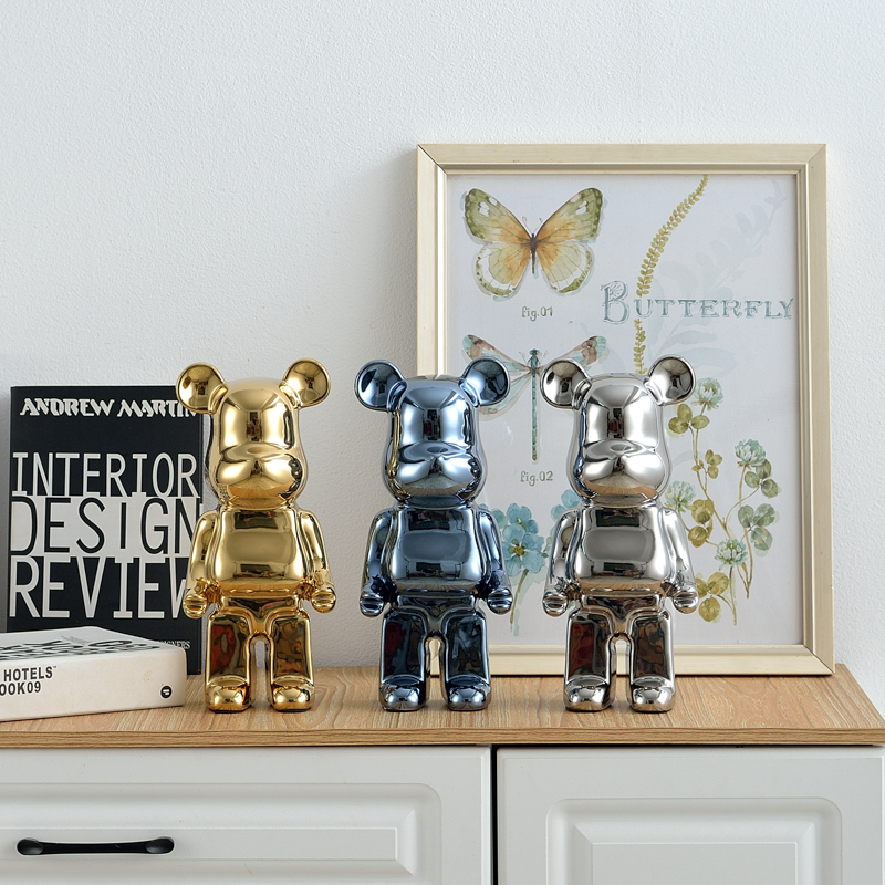 速发熊家钱摆件北厅桌面电视柜酒柜玄关存饰品装居罐