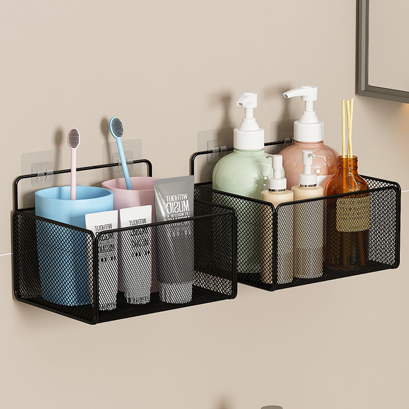 速发壁收式厕所品纳架子免打孔用挂大全家用洗漱台小挂篮