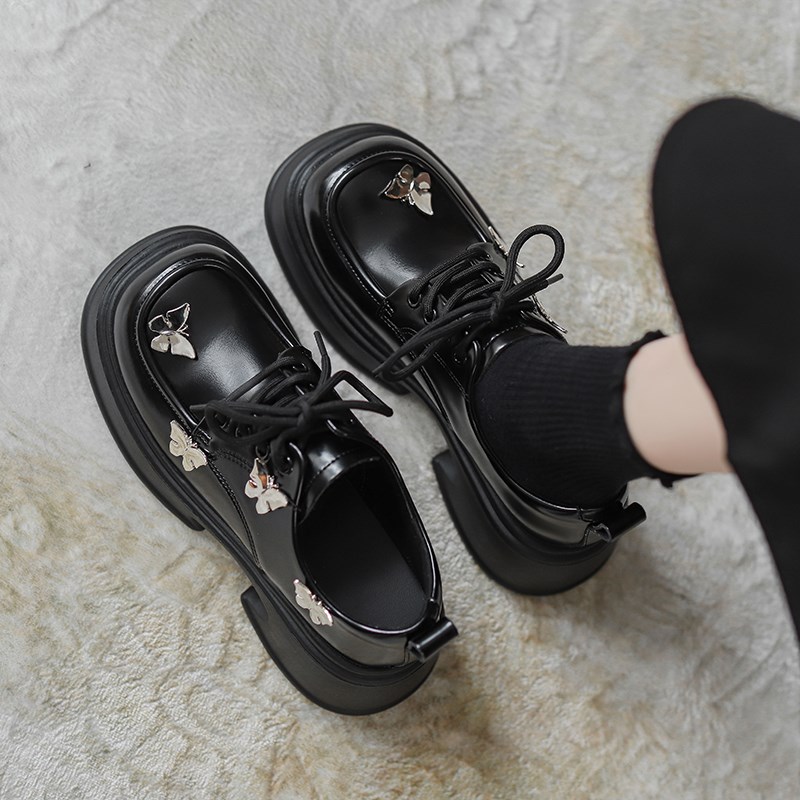 速发小2松24福款0糕厚底蝴蝶结系带爆款乐新单鞋春