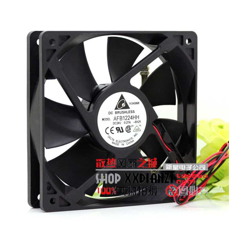 全新台达delta AFB1224HH 24V 12025 12CM 0. 27A 变频器散热风扇