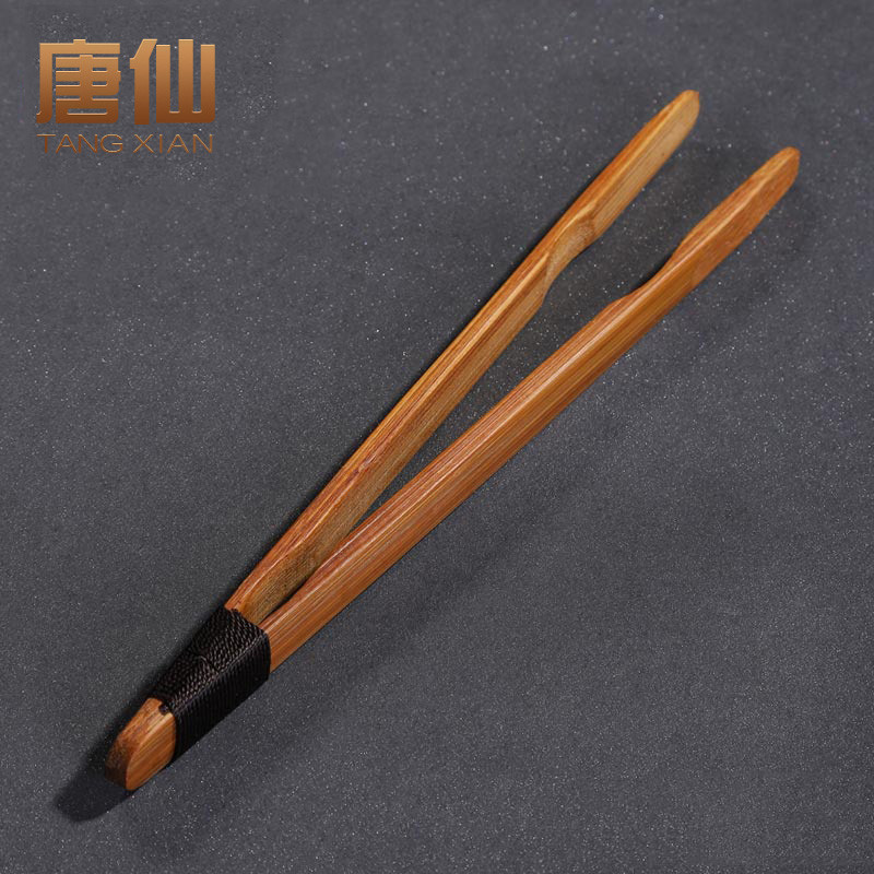 唐仙竹制茶夹夹茶杯的镊子茶镊子茶杯夹递杯夹竹夹子夹泡茶夹子