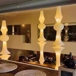 跨境日式侘寂风野口勇宣纸灯橱窗网红过道楼梯吊灯loft长中古吊灯