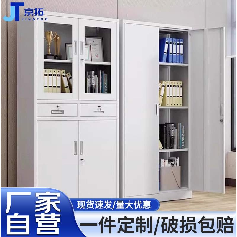 钢制文件柜铁皮柜子财务办公室资料档案柜带锁落地更衣柜矮柜厂家