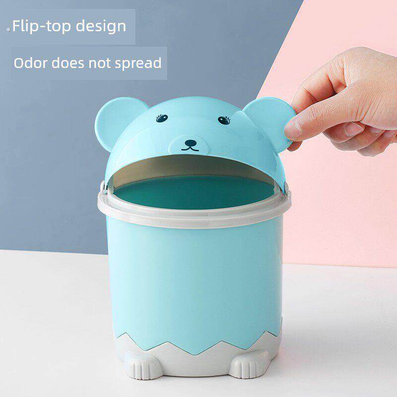 家居创意桌面垃圾桶小迷你办公室垃圾桶床边卧室客厅储物桶盖