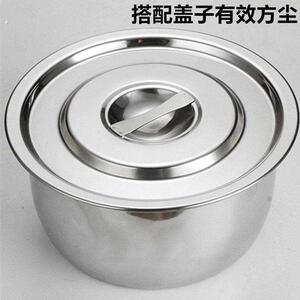 醒面盆带盖子特厚不锈钢盆带盖子装油盆打蛋盆洗菜盆小碗公和面盆