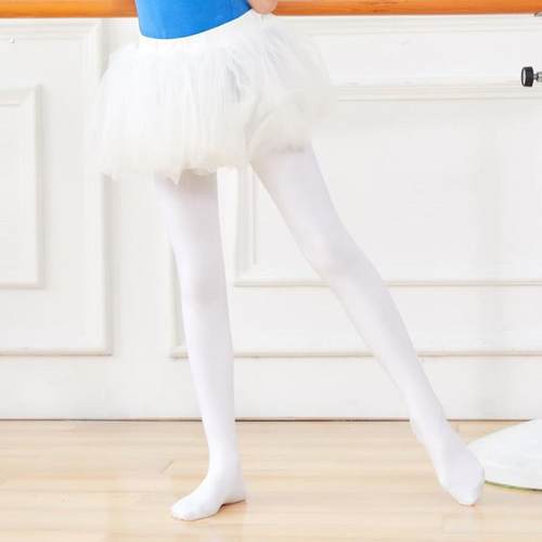 女童舞蹈袜春夏儿童连裤袜白色打底裤跳舞考级打底春季丝袜