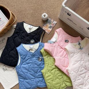 儿童马甲秋冬款2025新款男童加棉加绒背心外穿宝宝坎肩保暖内搭小