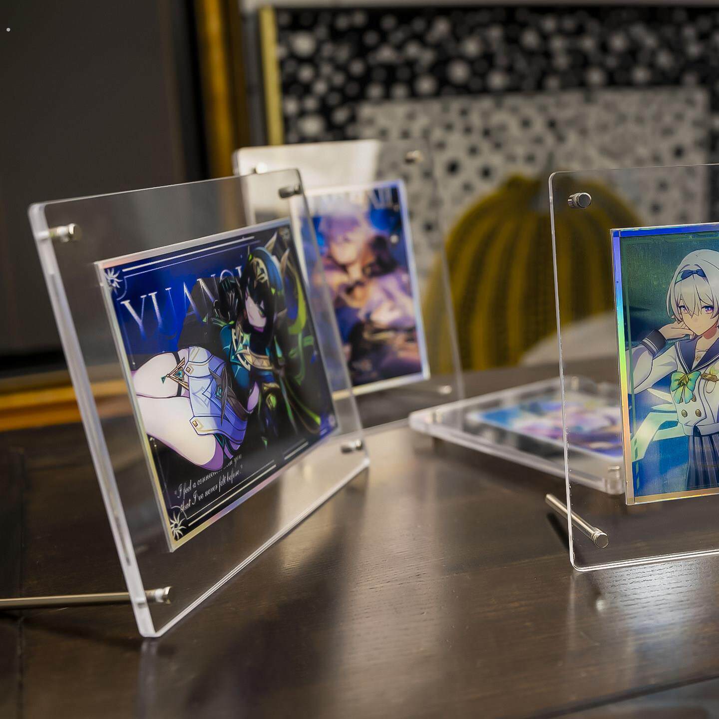高透亚克力色纸专用相框全透明凹槽款画框可定制谷美展示收纳框架