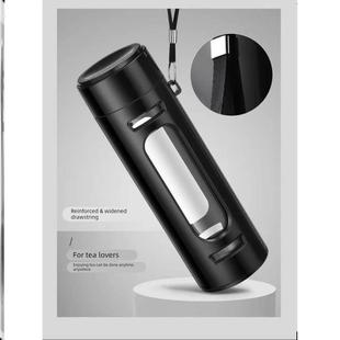 大容量玻璃杯男女便携防摔随手水杯子商务双层隔热塑玻泡茶杯