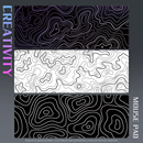 等高线鼠标垫超大简约高级感电竞游戏键盘垫黑白线条滑鼠垫子电竞