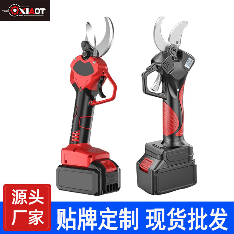 工厂锂电修枝剪充电式电剪刀电动果树剪枝器强力花艺剪刀剪枝批发
