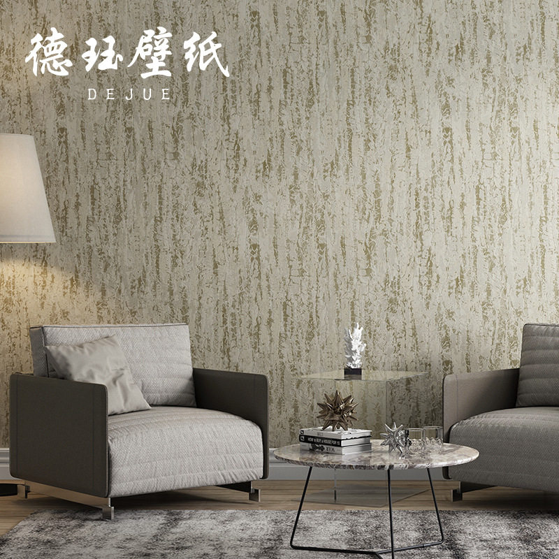 复古斑驳硅藻泥条纹无纺布壁纸北欧卧室客厅背景家用现代简约墙纸