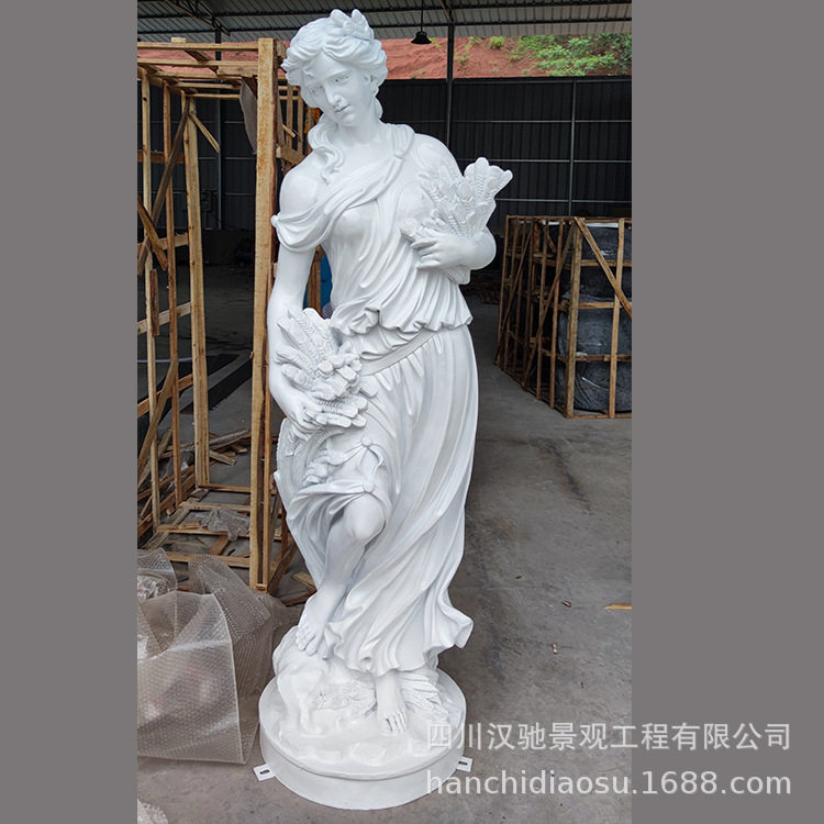厂家玻璃钢仿古欧式天使人物雕塑