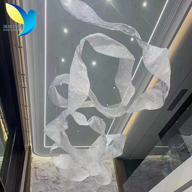 LED水晶网艺术吊灯宴会厅中庭