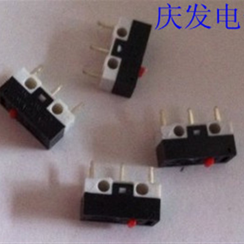 鼠标开关双飞燕微软罗技常用按键长方形鼠标微动开关3脚无柄按钮