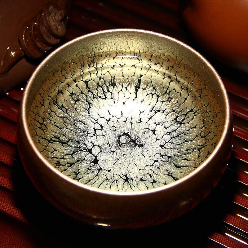 器物志 油滴禅定杯建盏铁胎主人杯天目茶盏单杯黑瓷品茗杯