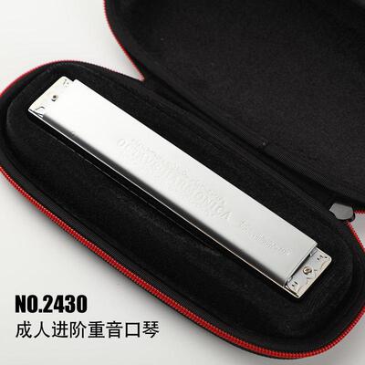 孔声24孔重音演奏C调口琴专业初学者练习成人进阶乐器NO.2430口琴