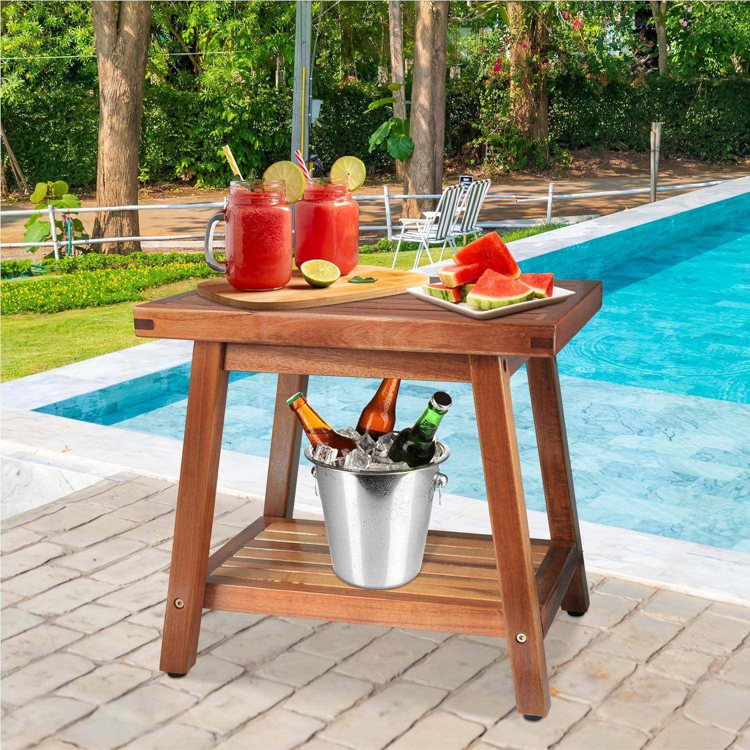 实木家用浴室凳可坐带扶手双层置物凳卫生间泡脚凳柚木沐浴凳,畜牧/养殖物资,畜牧/养殖器械,淘宝优惠券,粉丝福利购,淘宝优惠卷