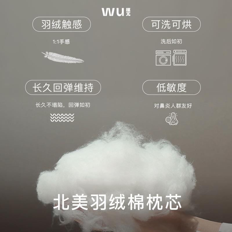 ZQ法式布料腰枕床头靠枕沙发客厅靠垫羽绒抱枕芯床上腰垫