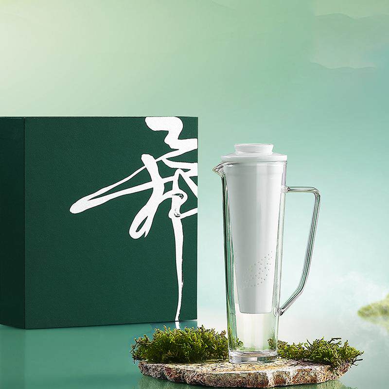 上古泡茶壶茶水分离过滤绿茶龙井冲茶器耐高温玻璃茶杯茶具家用
