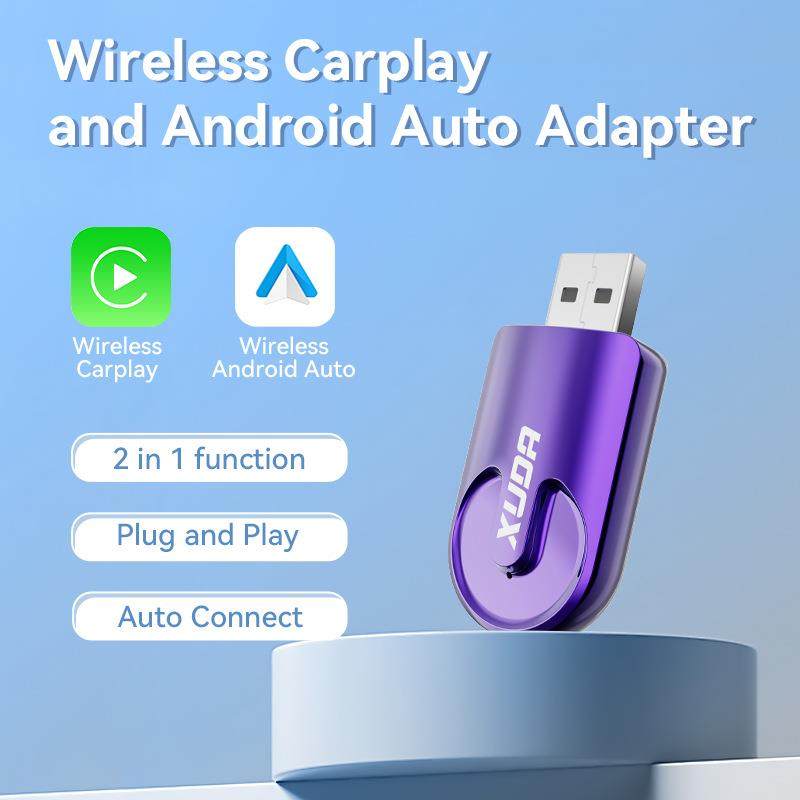 热销有线转无线Carplay2合1车机互联智能即插即用安卓Auto