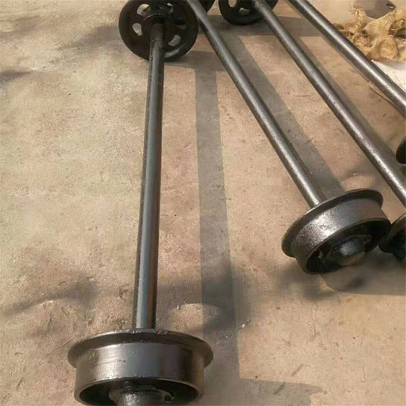 矿车轮单边轨道轮铁路施工滑轮钢轨轮火车轮300-600轨距轮对