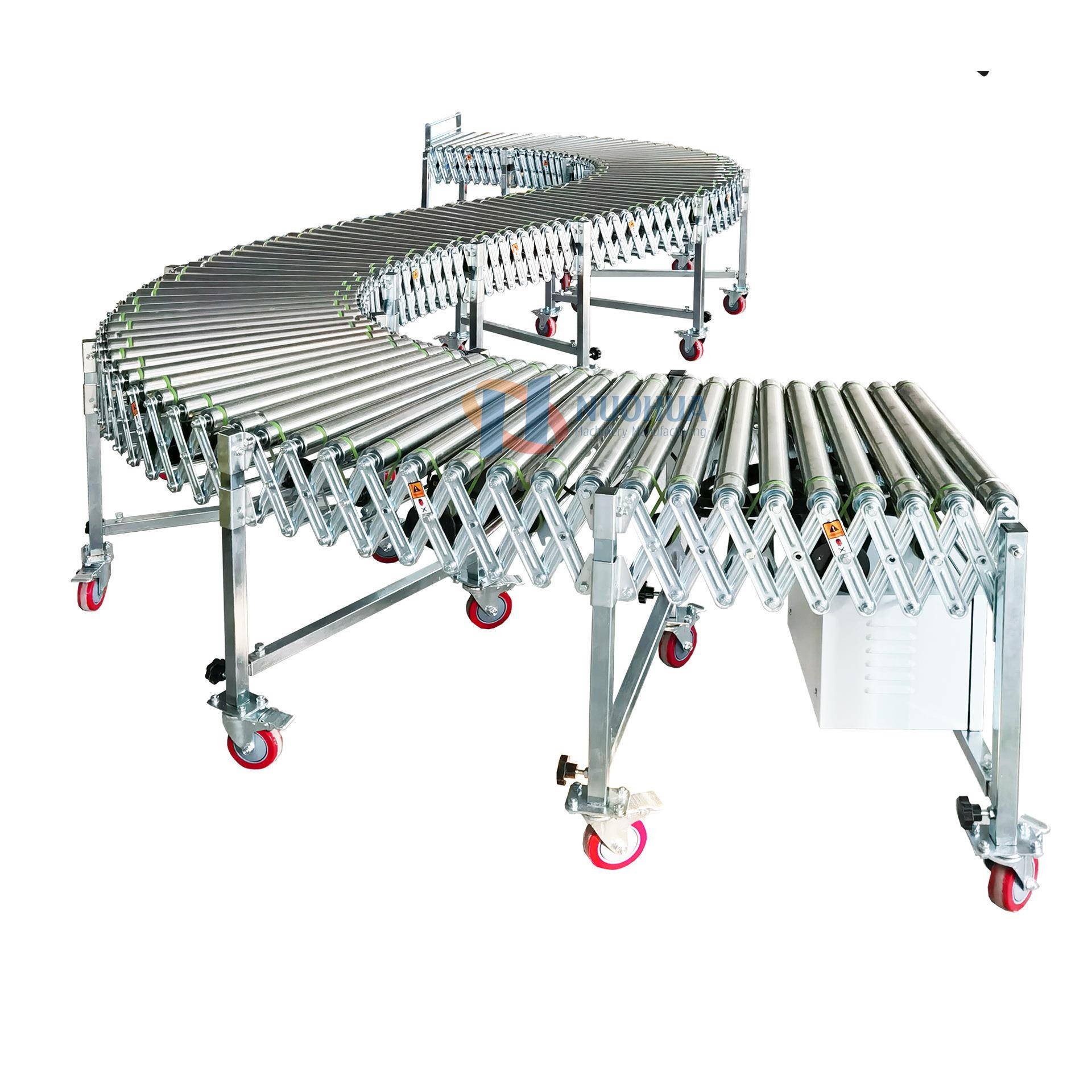 仓储物流工厂包裹纸箱集装箱卡车装卸货用移动电动伸缩滚筒输送机