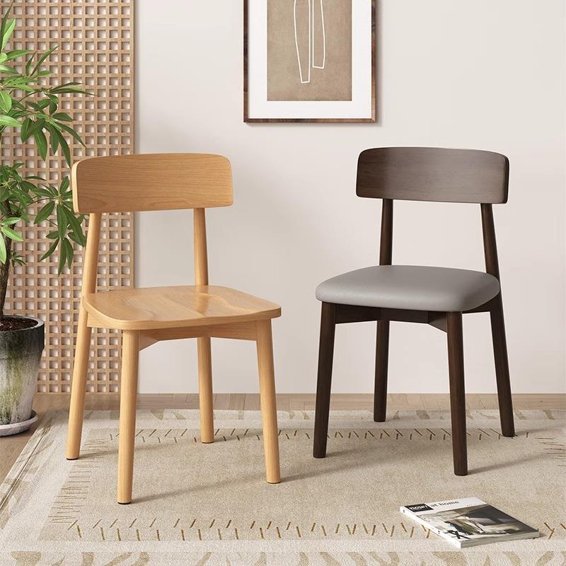 北欧实木椅子餐椅家用现代简约轻奢北欧餐厅吃饭餐桌椅凳子靠背椅