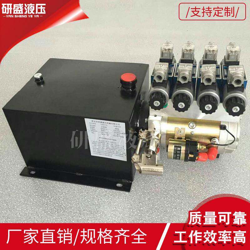液压动力单元传菜机货梯微型液压动力系统液压泵站直流24V双作用