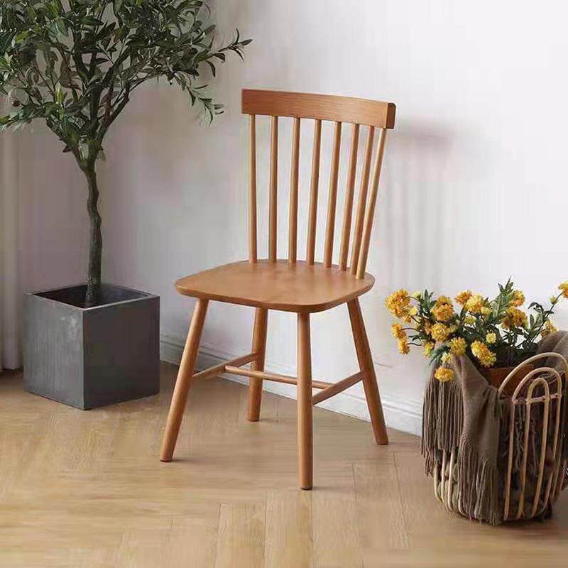 温莎椅子简约樱桃木实木北欧风格餐椅吃饭靠背温莎餐厅餐桌椅