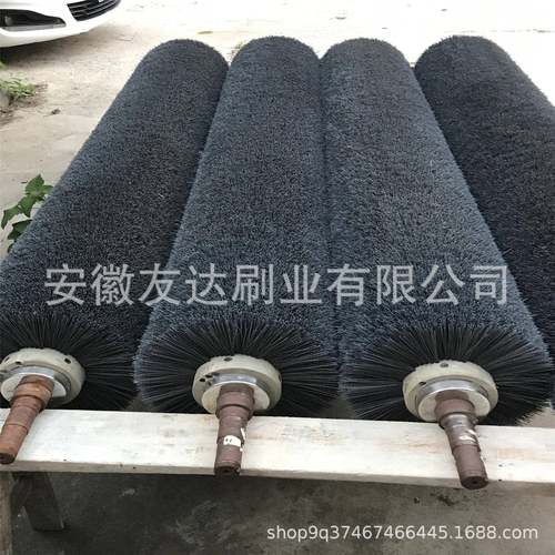 供货含金钢砂磨料丝磨毛机毛刷辊不锈钢板冷扎板毛刷滚筒
