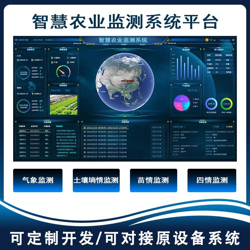 智慧农业物联网云平台集成水肥一体化四情监测溯源系统软硬件一体
