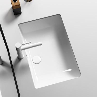 陶瓷台下盆洗手盆家用阳台洗脸盆嵌入式台下方盆卫生间长方洗面盆