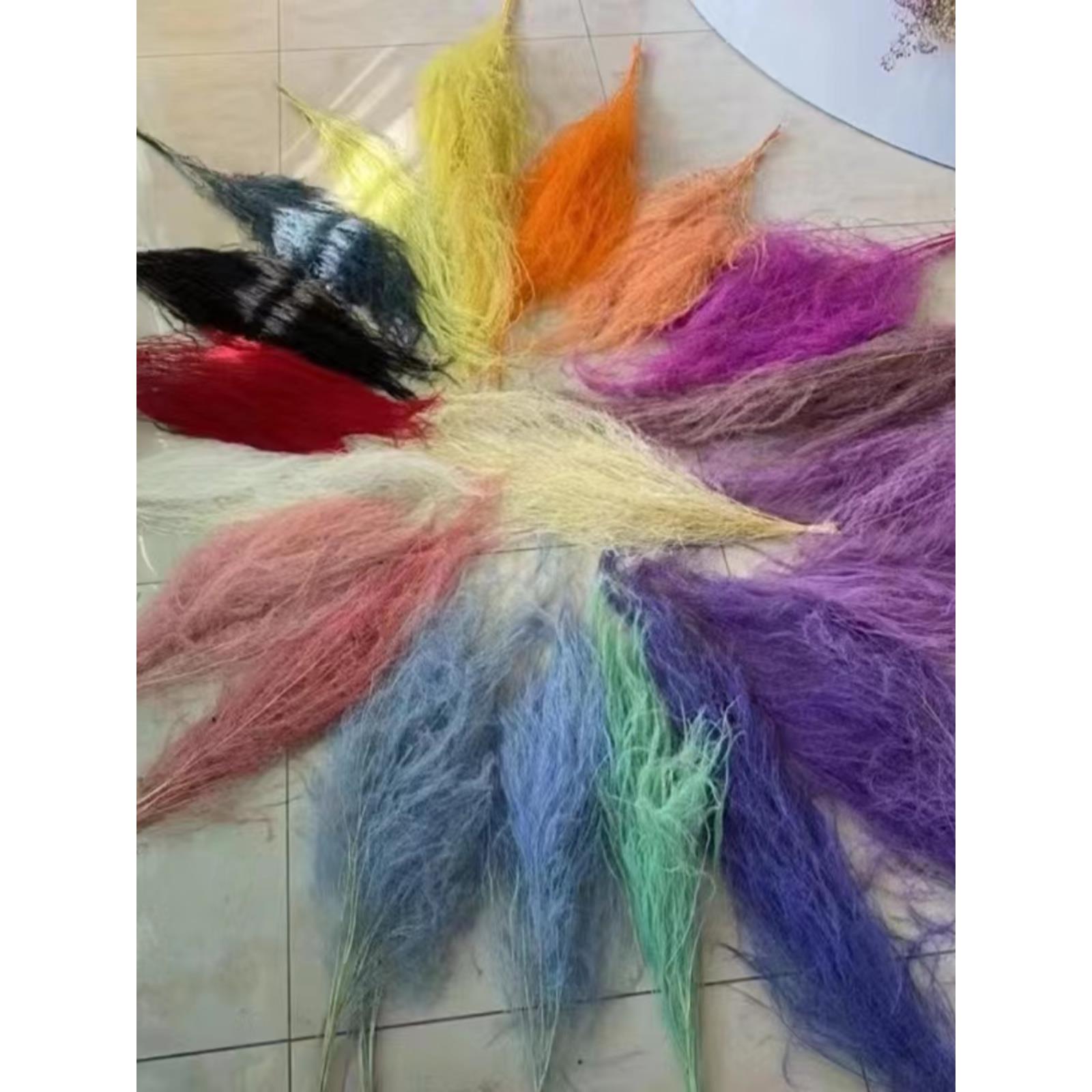 云南工厂直发永生花龙须草羽毛草长毛草婚庆造景婚礼装饰烟花造景