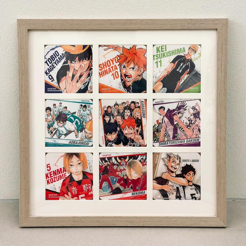 杯垫收纳相框排球少年周边展示架谷美谷子九宫格可挂可摆保护套