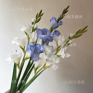 剑兰花仿真花花卉高档装饰摆件假花高级感客厅落地大花瓶插花婚庆