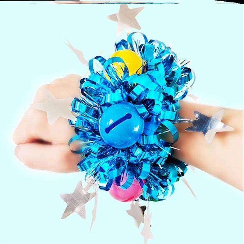 运动会开幕式啦啦队演出道具铃铛手腕花十一国庆节表演跳舞蹈手环