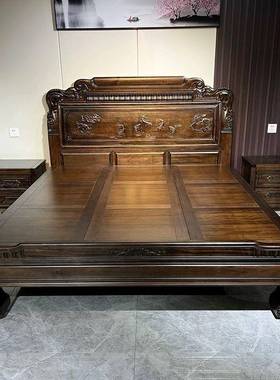 南典美紫檀木仿大古床全实木床中式明清sc-1古雕花.家用双人主卧1