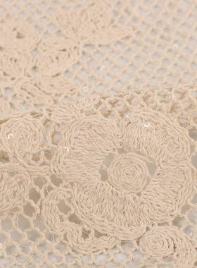 股线料线亮片布针织钩E14732棉面花料