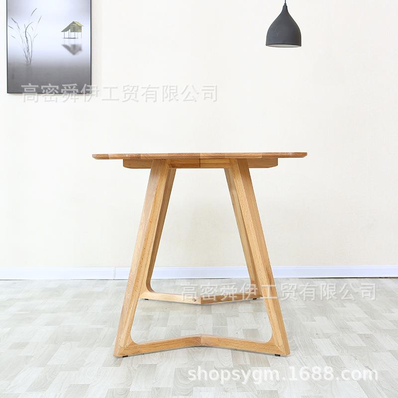 舜伊工贸橡木实桌木餐原条现代简约饭木sy-Cz555桌家用小户型吃饭